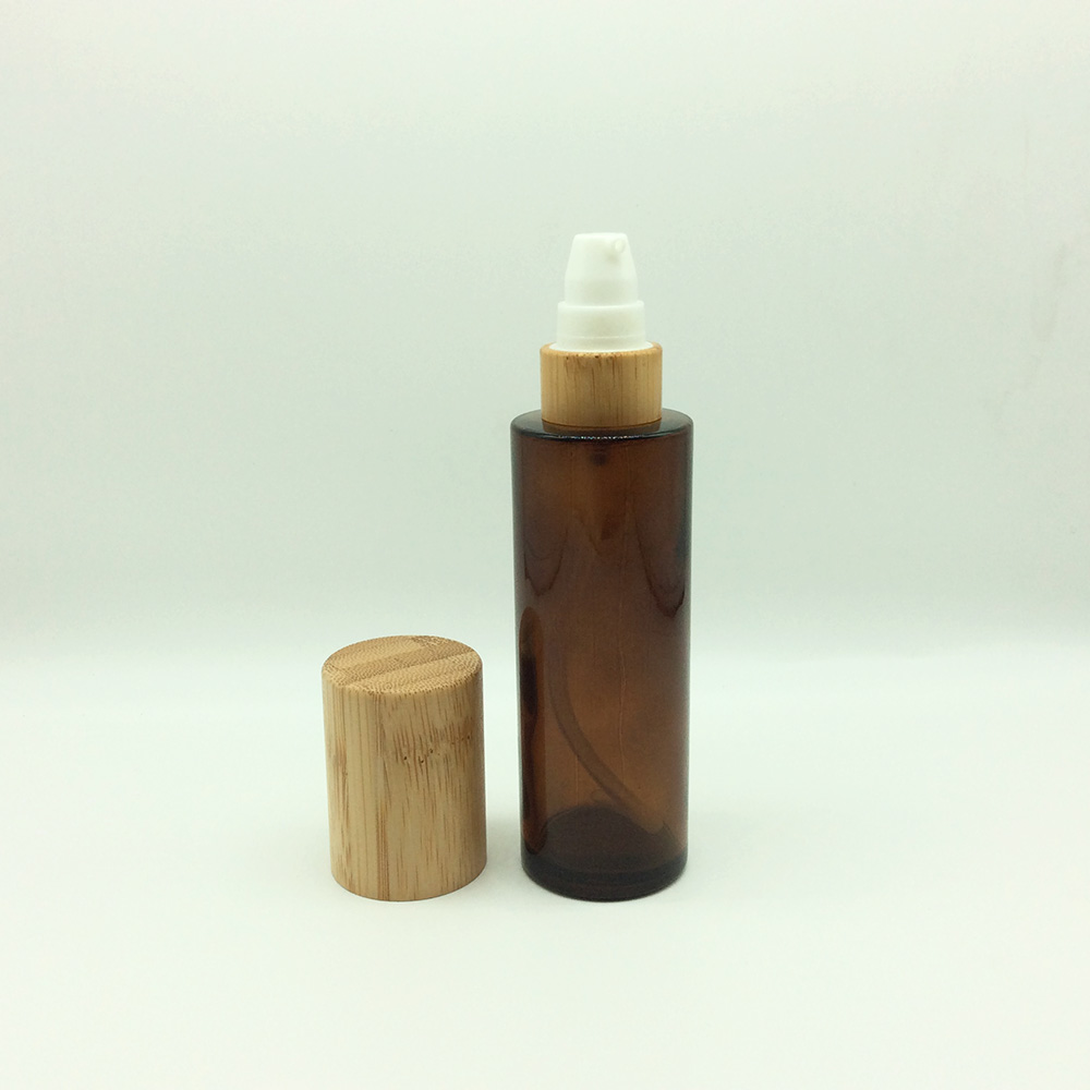 100% Natural Organic Bamboo Cosmetics Packaging Container Lotion Pump Spray Bottle Face Cream Can Screen Printing