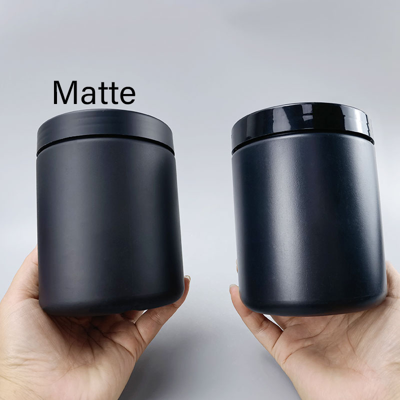 Custom 300ml 500ml 600ml 1100ml Matte Soft Touch Surface Coating Face Mask Body Butter Scrub Plastic Cream Jars Cosmetic Container Packaging