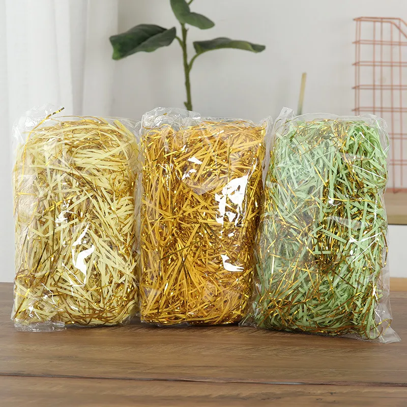 Gift Decoration Gold Shredded Paper Mixed Color Filler Packaging for Box Bag