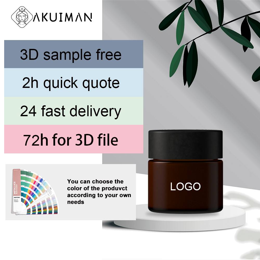 Luxury Custom Glass Jar Cosmetic with Lid Packaging Bottles