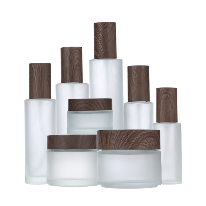 Frosted 30ml 50ml 100ml 120ml Body Butters Face Lotion Pump Container Glass Jar Cosmetics Glass Bottles and Cream Jar