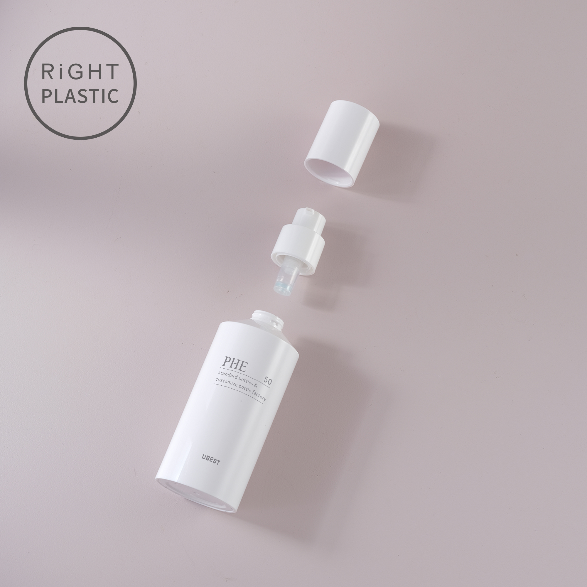 PHE Wholesale PETG Airless Pump Bottle 15ml 30ml 50ml Face Serum Essence Lotion Container Skincare Cosmetics Custom Packaging