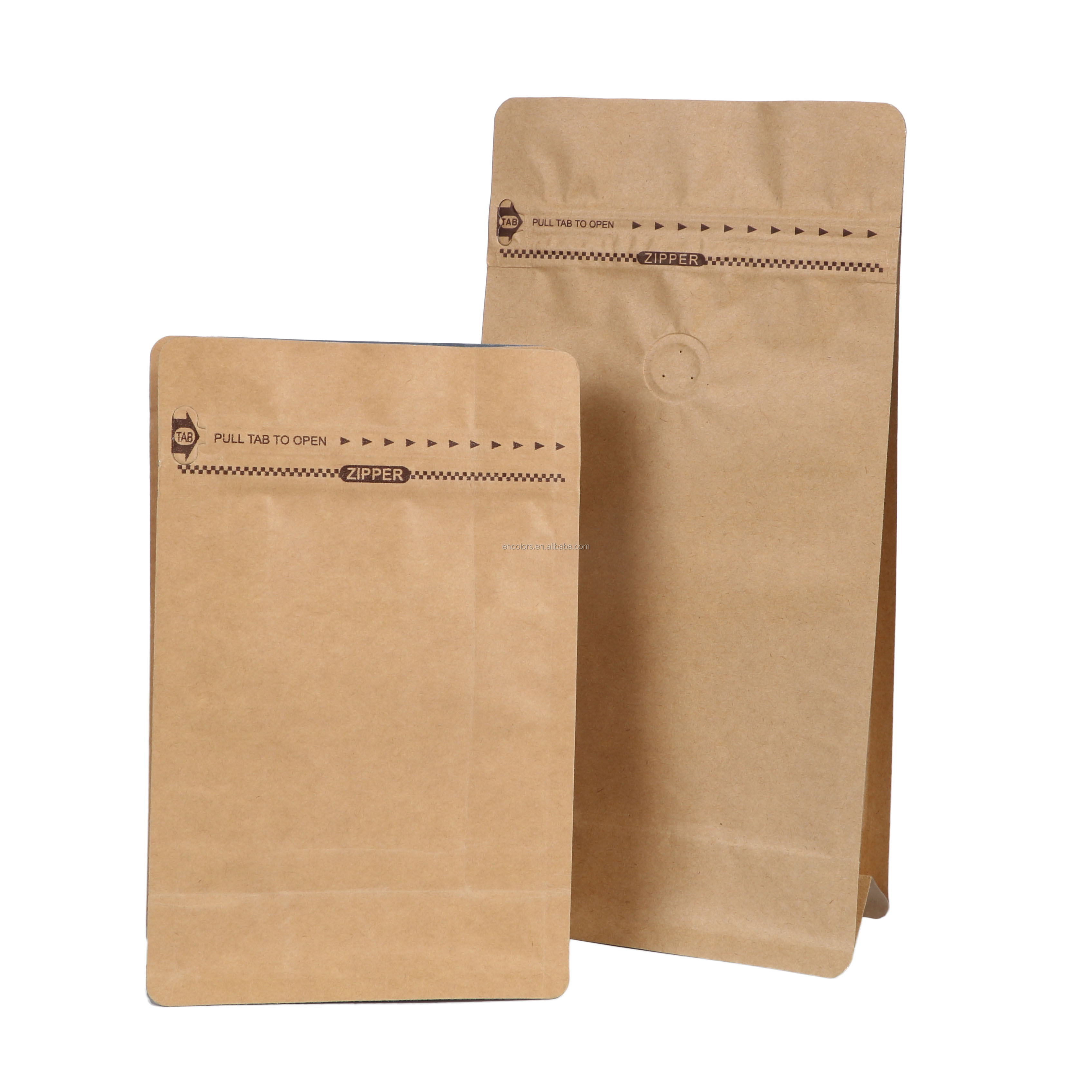 Custom Biodegradable Clear Kraft Stand Pouches With Zipper Resealable New Classic Style For Food Packaging For Sugar Other Foods