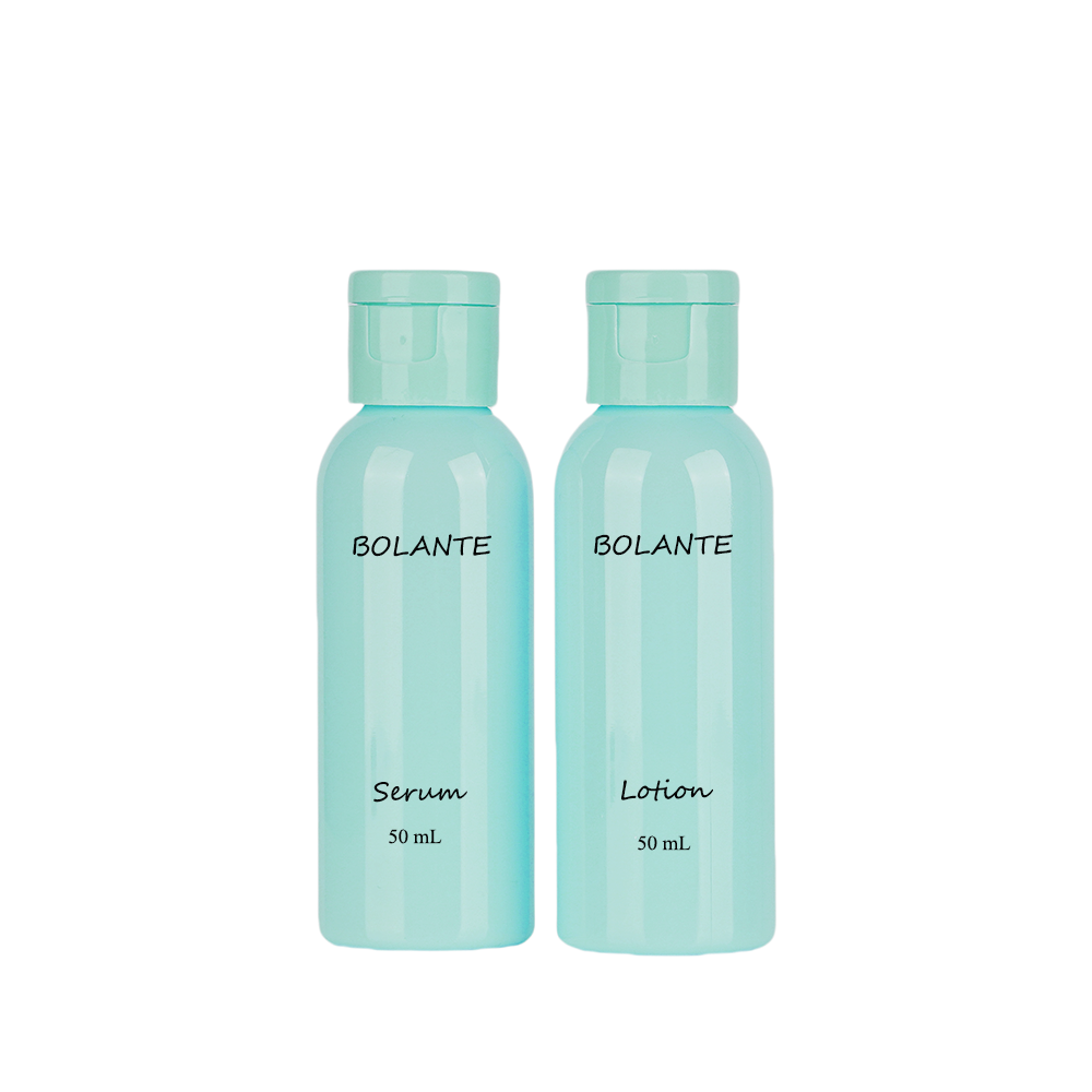BLT 50ml Flip Top Plastic Bottle 50ml Portable Travel Size Refillable Container for Serum Lotion Skincare Liquid Storage