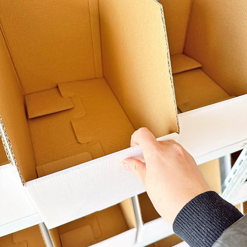 Custom Open-Top Cardboard Corrugated Display Boxes for Stacking Books Parts Bin Bins Floor Display Made of Durable Paper