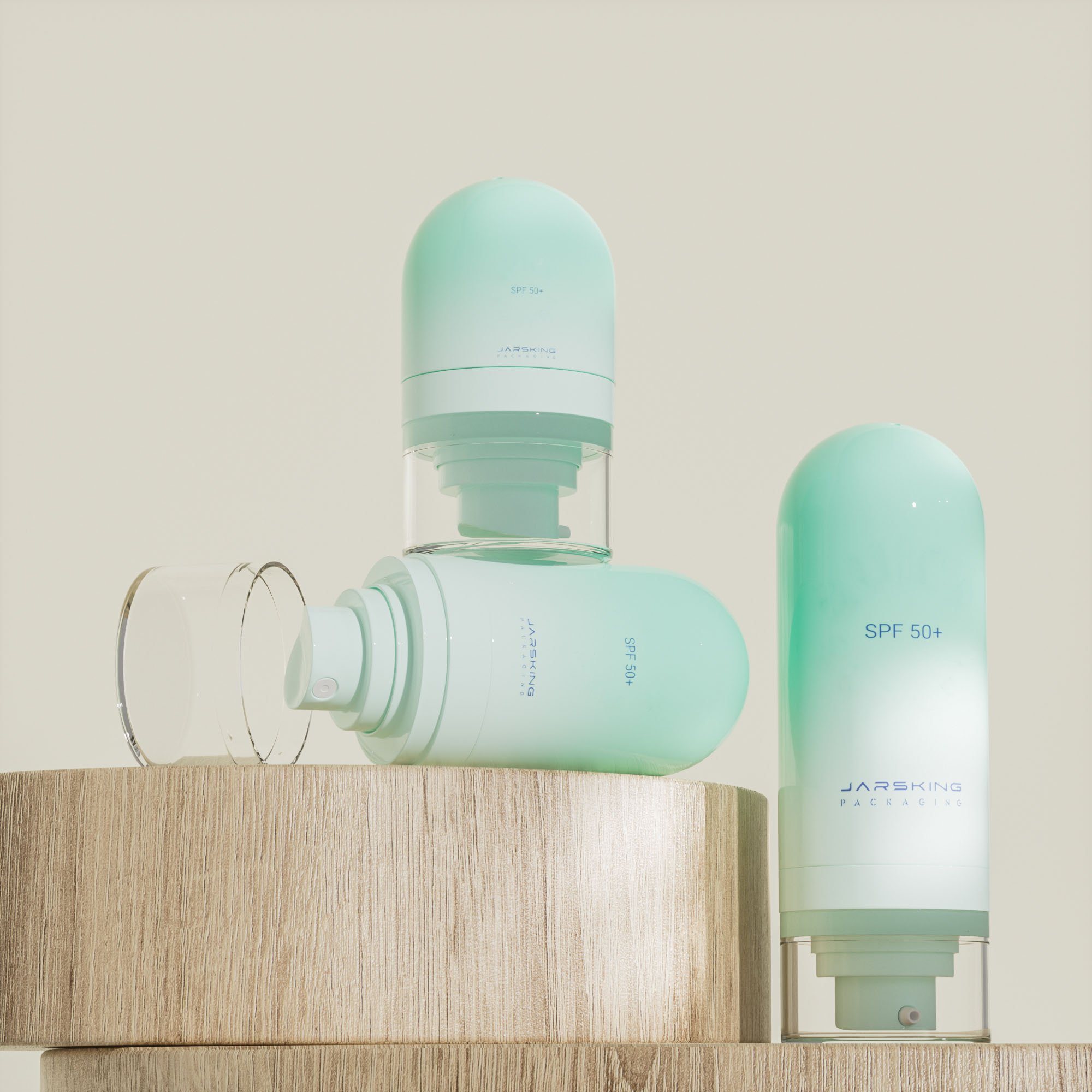 High Quality Custom15ml 30ml 50ml Airless Pump Sprayer Bottle Empty PP ABS Material Cosmetic Skincare Packaging