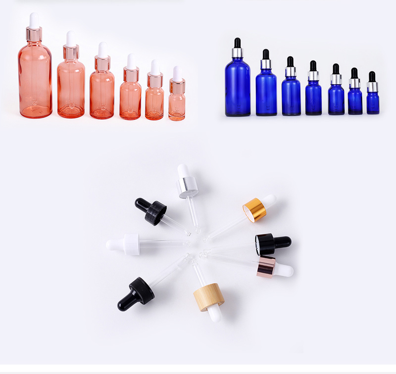 Glass dropper bottle details