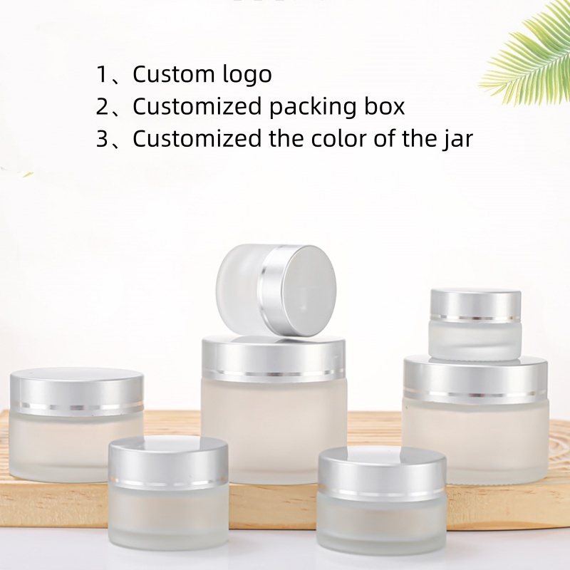 Factory Direct Cosmetic Glass Jar 10g 30g 50g 100g Cream Container Frosting Cosmetic Jar