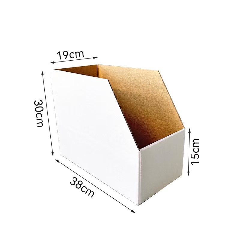Custom Open-Top Cardboard Corrugated Display Boxes for Stacking Books Parts Bin Bins Floor Display Made of Durable Paper