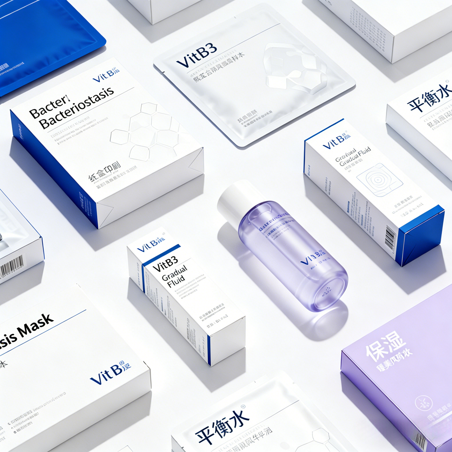 Custom Luxury Skincare Packaging One-Stop Packaging Supplier Paper Boxes for Cosmetic Makeup Essence Face Mask Packaging Bag