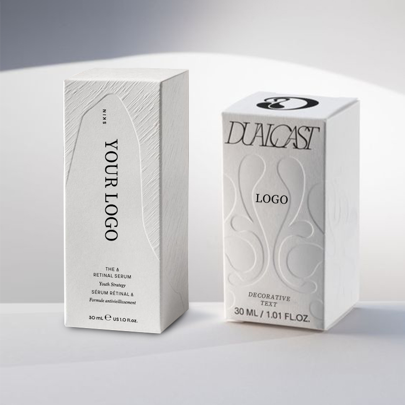 Custom Logo Luxury White Embossing Paper Boxes Perfume Packaging Box with Gold Foil Stamping Matt Lamination Fragrance Gift Case