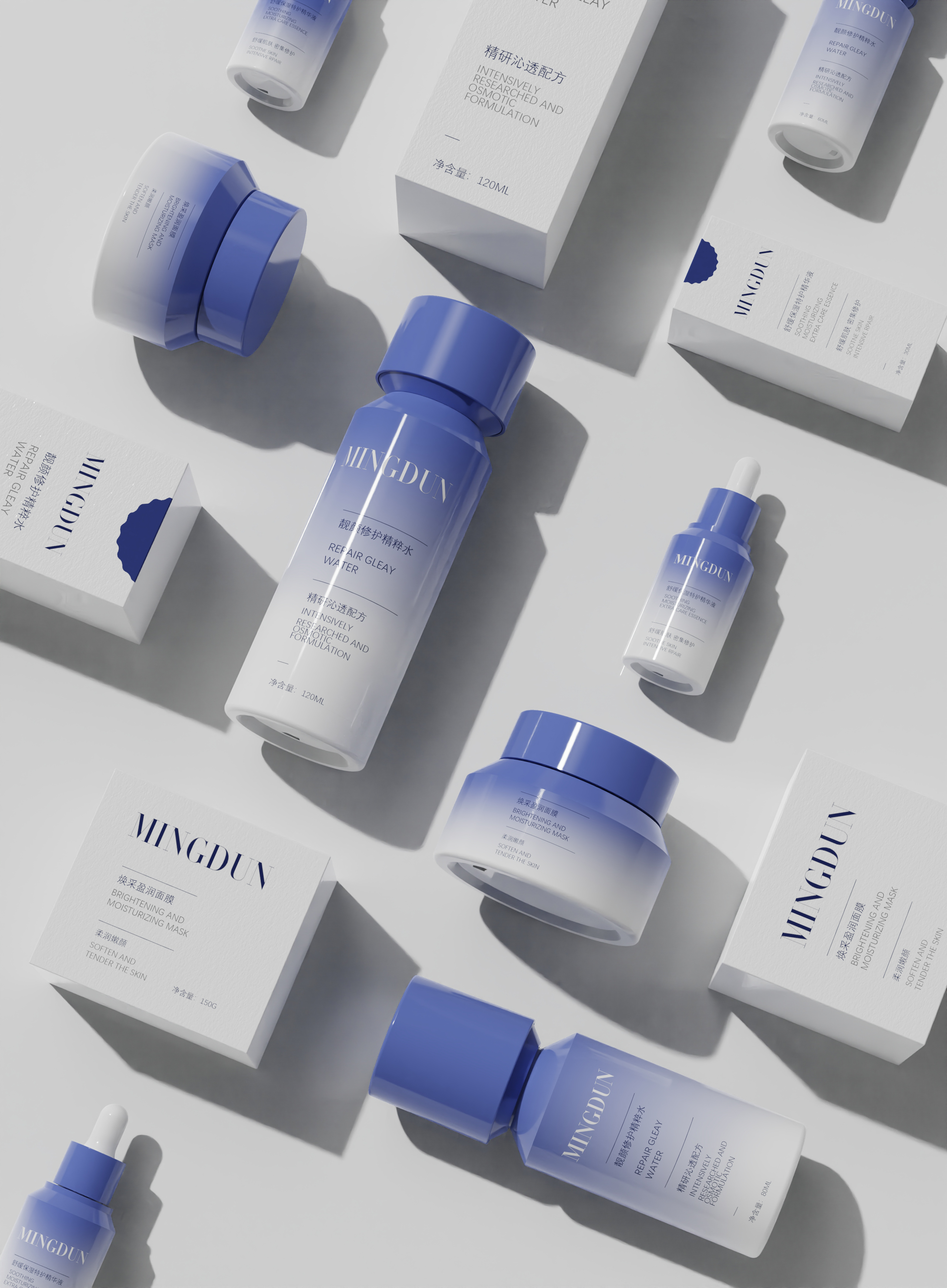 Unique New Design 50G 30ml 100ml Frosted PETG Premium Lotion Bottle Packaging Set Empty Luxury Skincare Jar Bottles