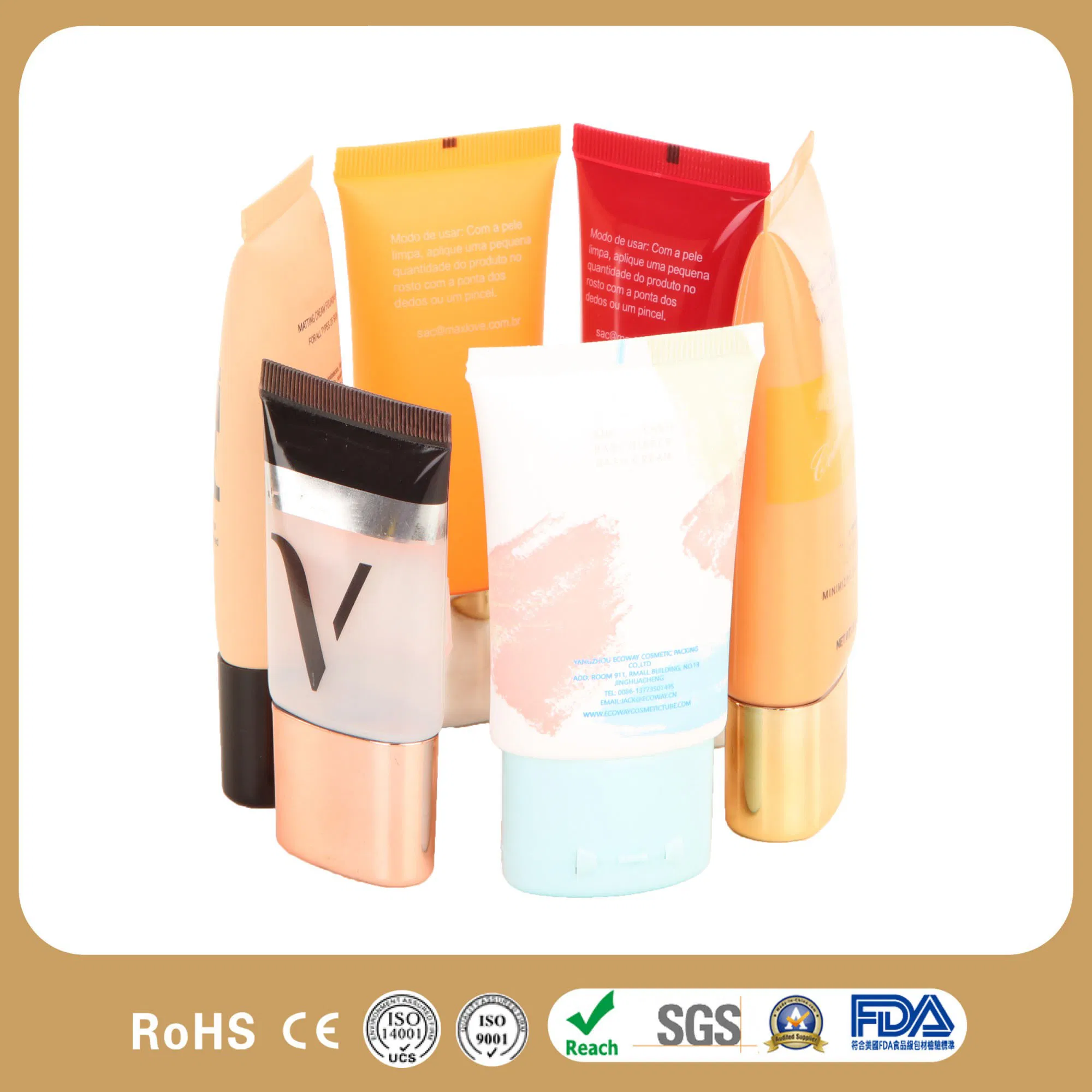 Cosmetic Tube Sunscreen Cream Body Lotion Tube Plastic Packaging Tube