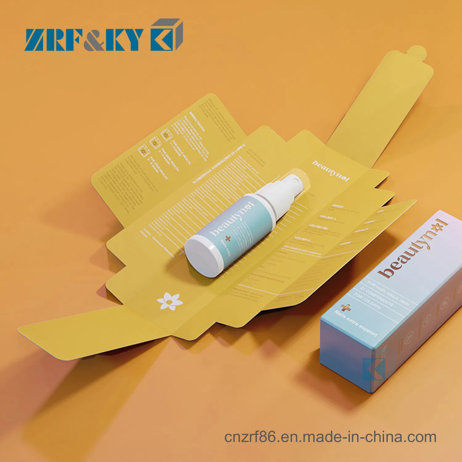 Wholesale Custom Logo 350g White Card Paper Skin Care Set Packaging Folding Small Rectangular Tuck Top Cosmetic Box