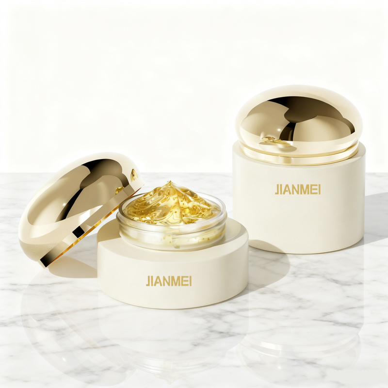 Luxury Wholesale Gold Ball-Shaped Glass Bottle Set Unique Lotion Pump Cream Jar With Offset Printing For Cosmetic Packaging
