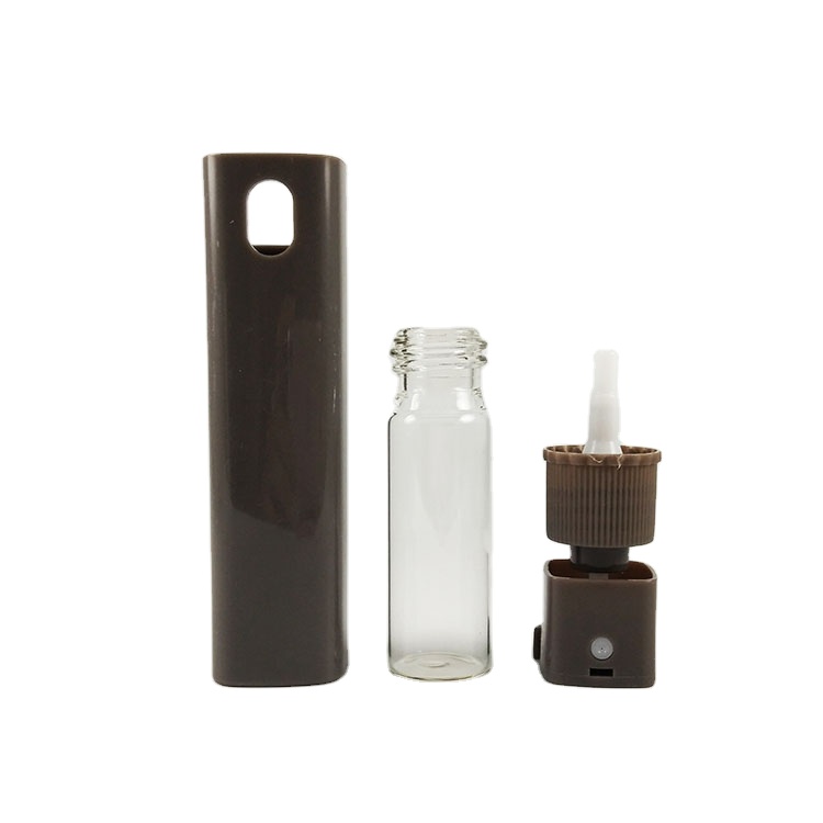 10ml Square Mini Travel Pocket Perfume Atomizer Alcohol Spray Glass Bottle With Plastic Cover Refillable Perfume Bottle