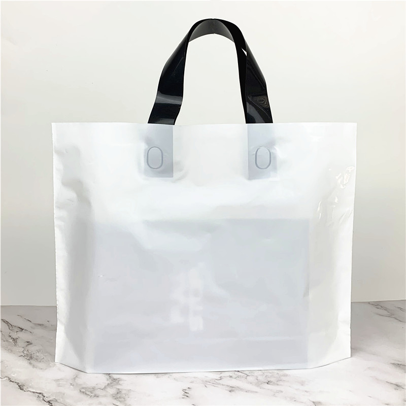 Custom Thickened 16 Silk PET Plastic Tote Bag with Spot Printed Logo for Clothing Underwear and Socks Gift Packaging Bag
