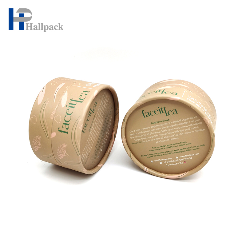 Custom Biodegradable Paper Packaging Tubes for Face Cream Mascara Foundation Perfume-Cosmetic Cylinder Containers Custom Size