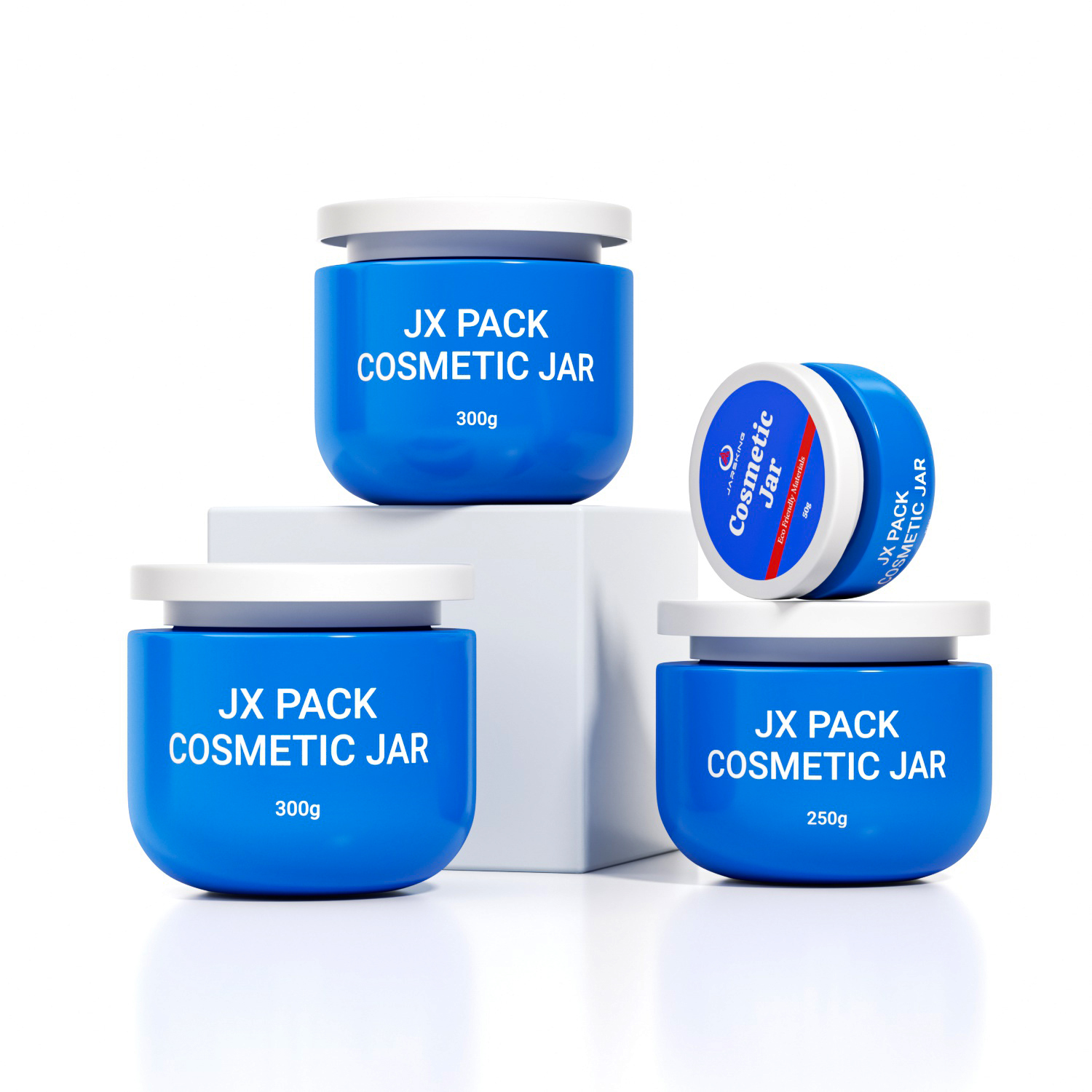 Eco Friendly 50g 80g 250g 300g Luxury Cosmetic Jars Body Scrub Skincare Cream Cosmetic Jar 250ml