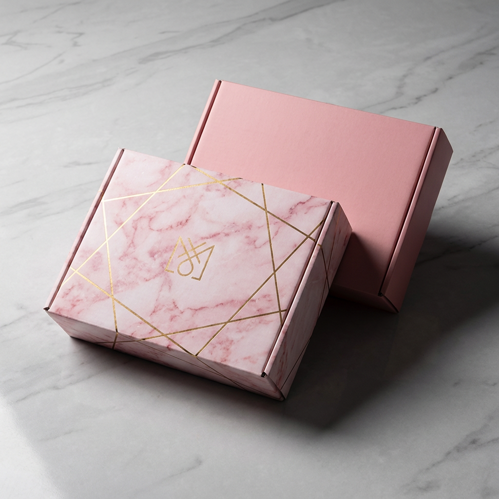 Custom Logo Sage Green Corrugated Mailer Box with Internal Nature Print for Organic Skincare