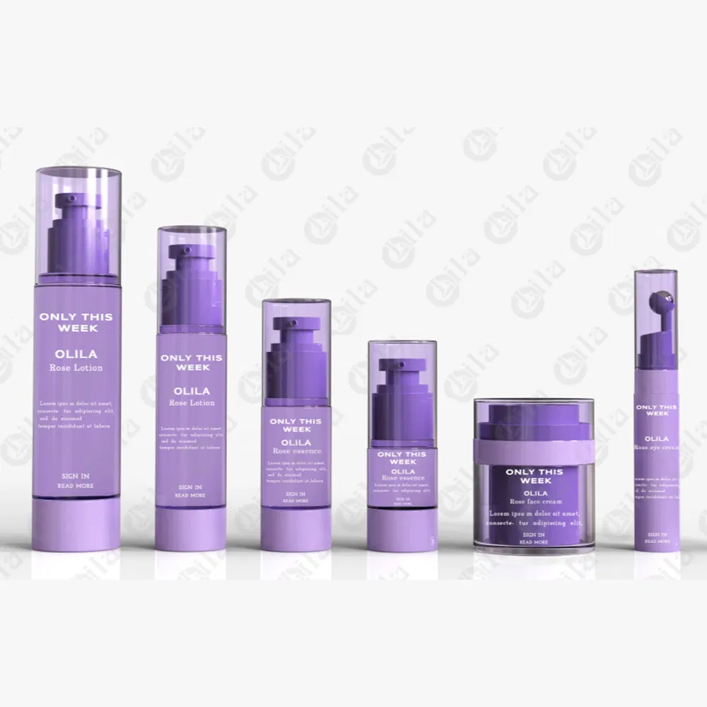 30ml Manufacture Plastic Blue Serum Biodegradable Lotion Custom Cosmetic Packaging Airless Pump Bottle with Pump and Cap