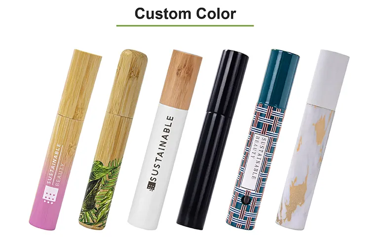 Square Series Bamboo Original Private Label Empty Cosmetic Packaging Mascara Packaging