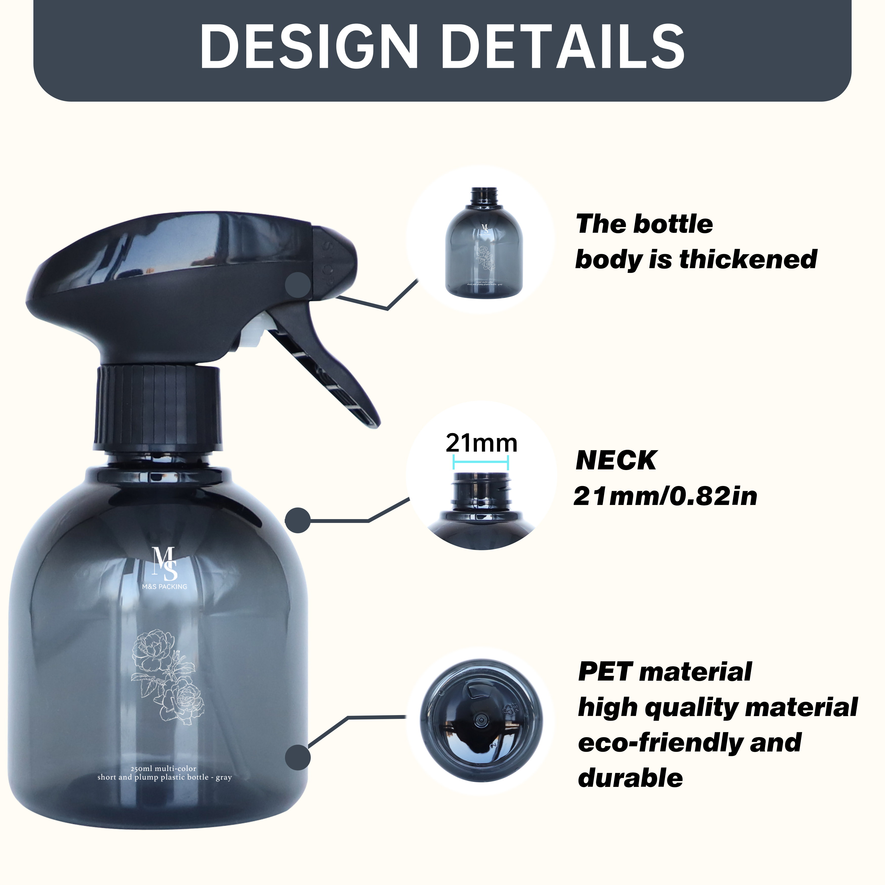 Colorful 250ml Spray Bottle Display 2