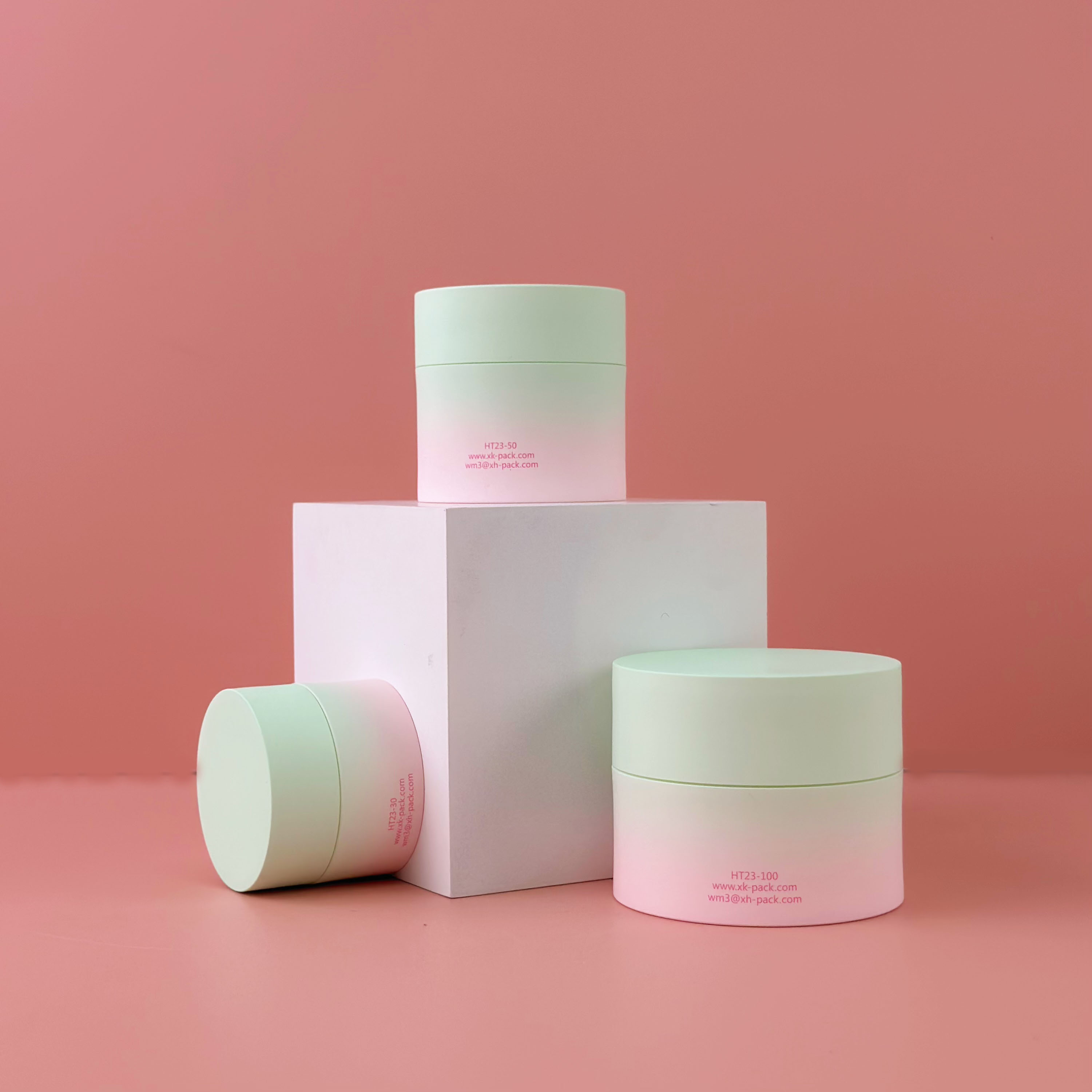 Plastic 50ml Refillable PP Inner Cream Moisturizer Replaceable Cosmetic Jars 50g Jar With Refillable Liner