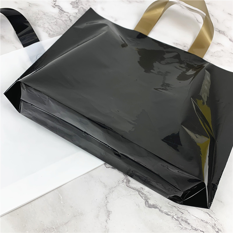 Custom Thickened 16 Silk PET Plastic Tote Bag with Spot Printed Logo for Clothing Underwear and Socks Gift Packaging Bag
