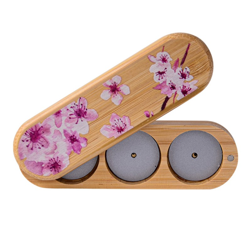 Customized Private Label Logo Makeup Vegan Empty Wood Bamboo Eyeshadow Palette Packaging