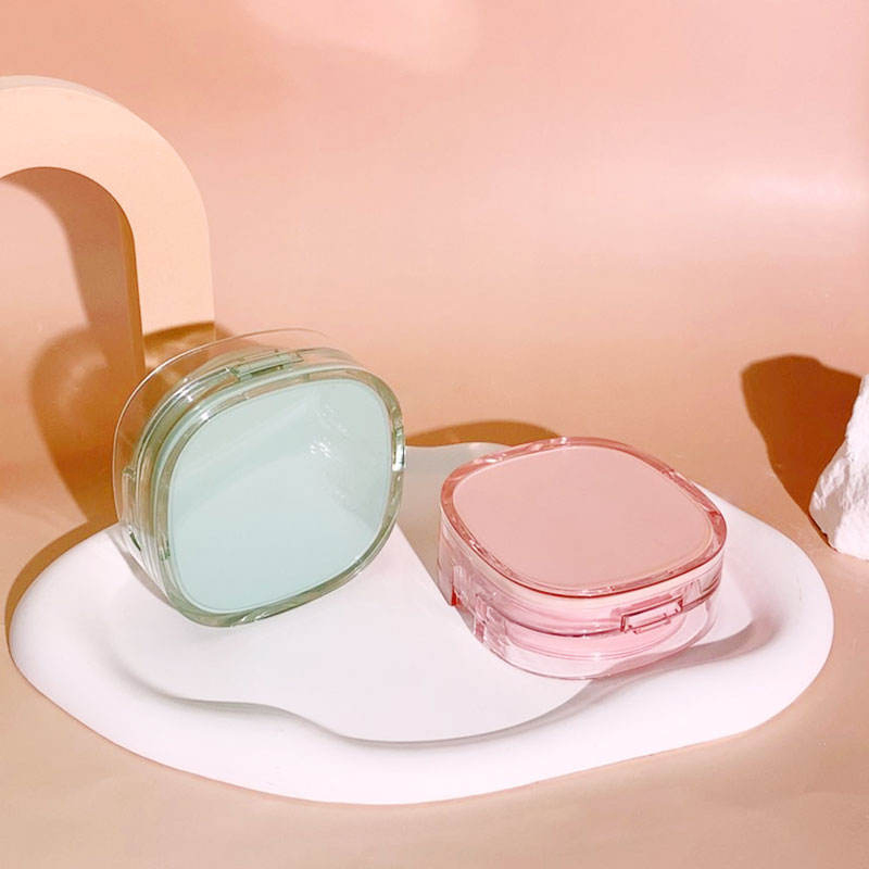 Rectangular Double Layer Transparent Air Cushion Plastic Premium Box Custom Cosmetic Packaging