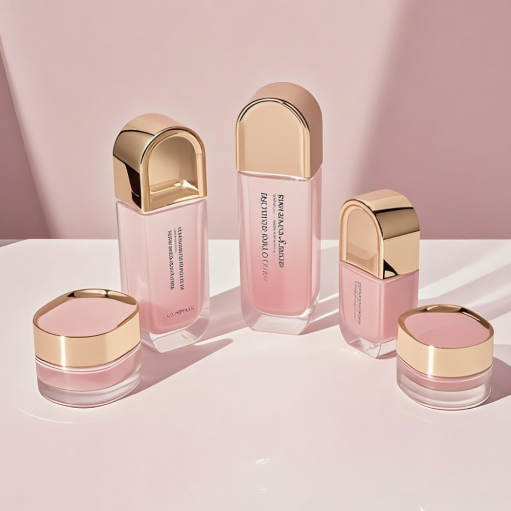 Luxury Skincare Cosmetics Jar 30g 50g Gift Packaging Set Face Cream Lotion Glass Dropper Lotion Pump Bottle 10ml 30ml Wholesale