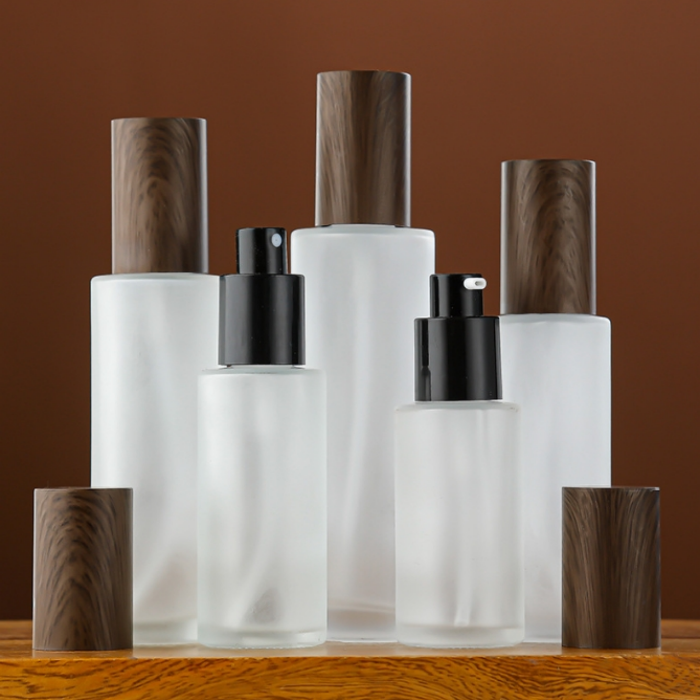 Frosted 30ml 50ml 100ml 120ml Body Butters Face Lotion Pump Container Glass Jar Cosmetics Glass Bottles and Cream Jar