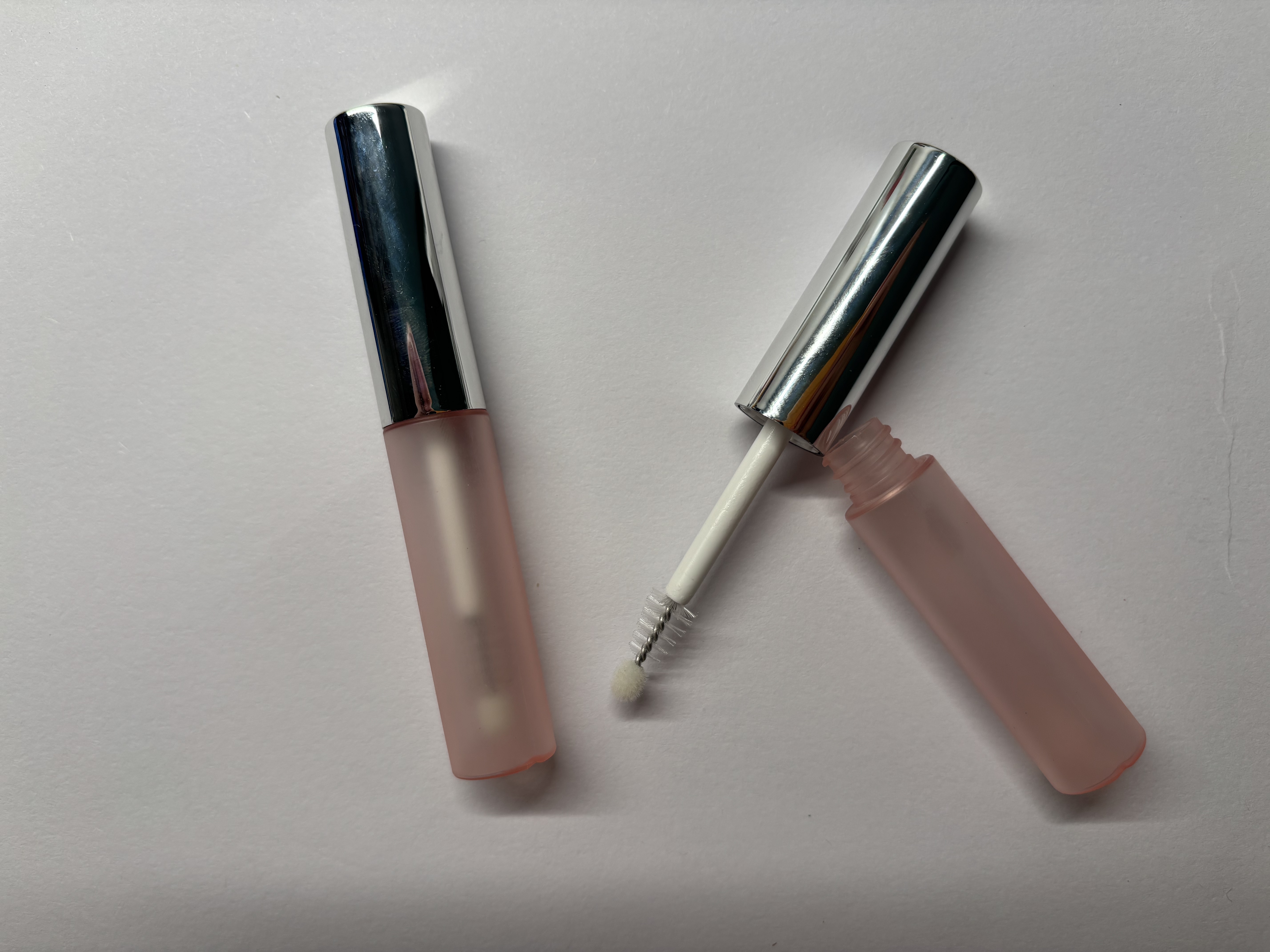 Premium Electroplated Silver Cap Lip Gloss Tube | Matte Pink 13mm Empty Cosmetic Packaging | High-End Beauty Containers