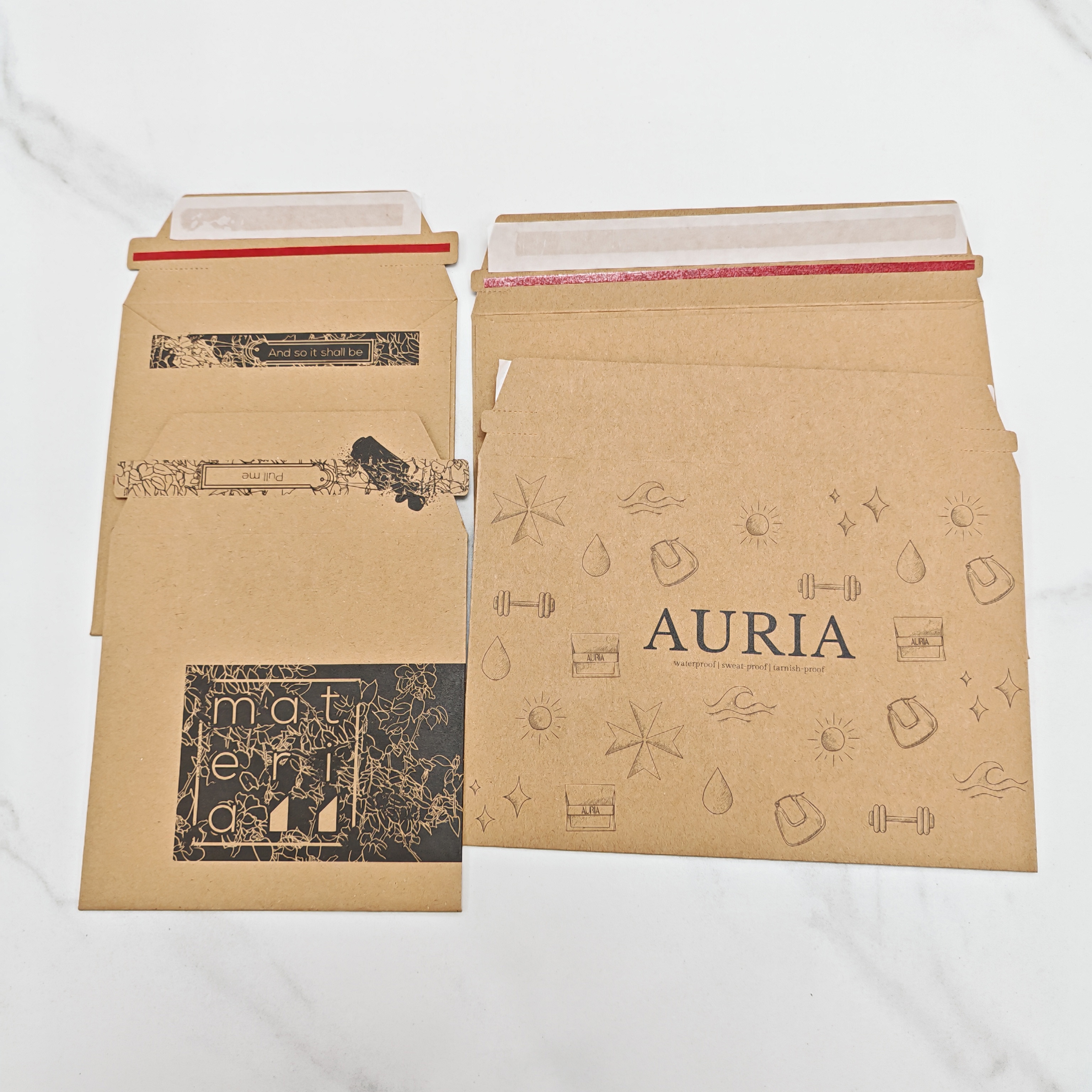 Stay Flat Rigid Cardboard Mailer Envelope Custom Printed Eco Friendly 300gsm Kraft Document Mailing Bag Shipping Envelop