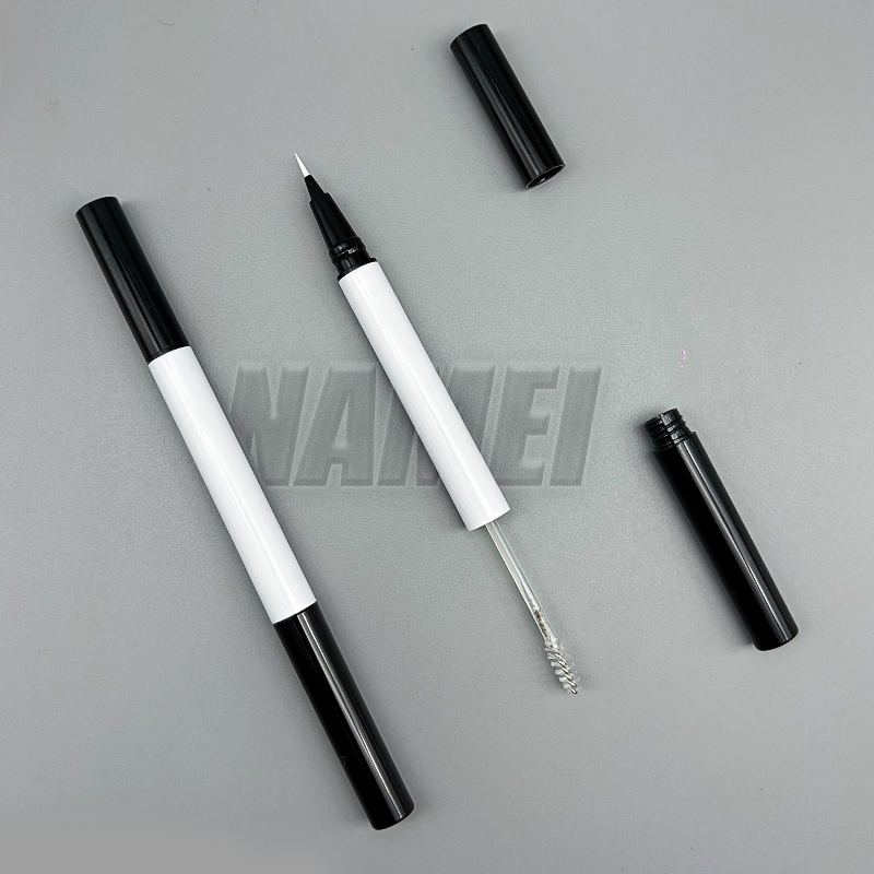 Double Sided Multifunctional 2 in 1 Round Eyebrow Pencil Packaging Container with Brush Private Label Liquid Eyeliner Packaging
