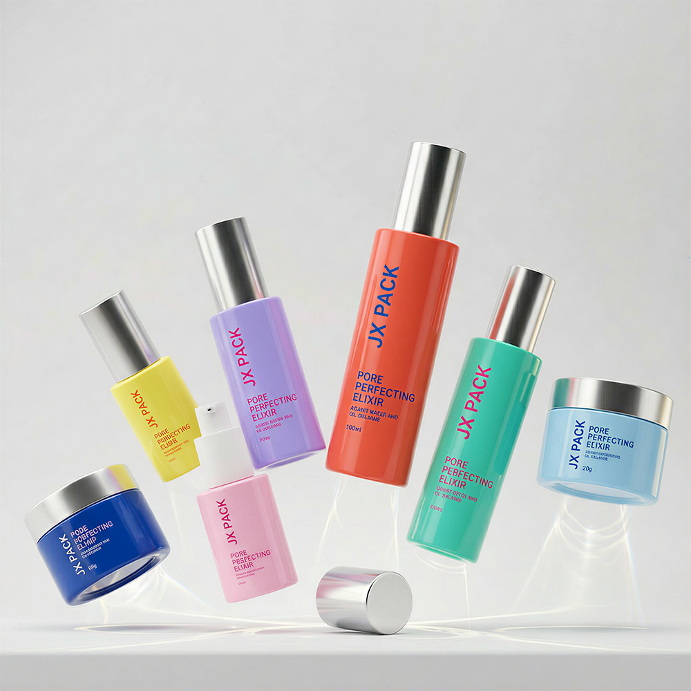 Custom Unique Cosmetic Skincare Bottle Packaging Luxury Face Cream Moisturizer Glass Jar Empty Bottles For Lotion