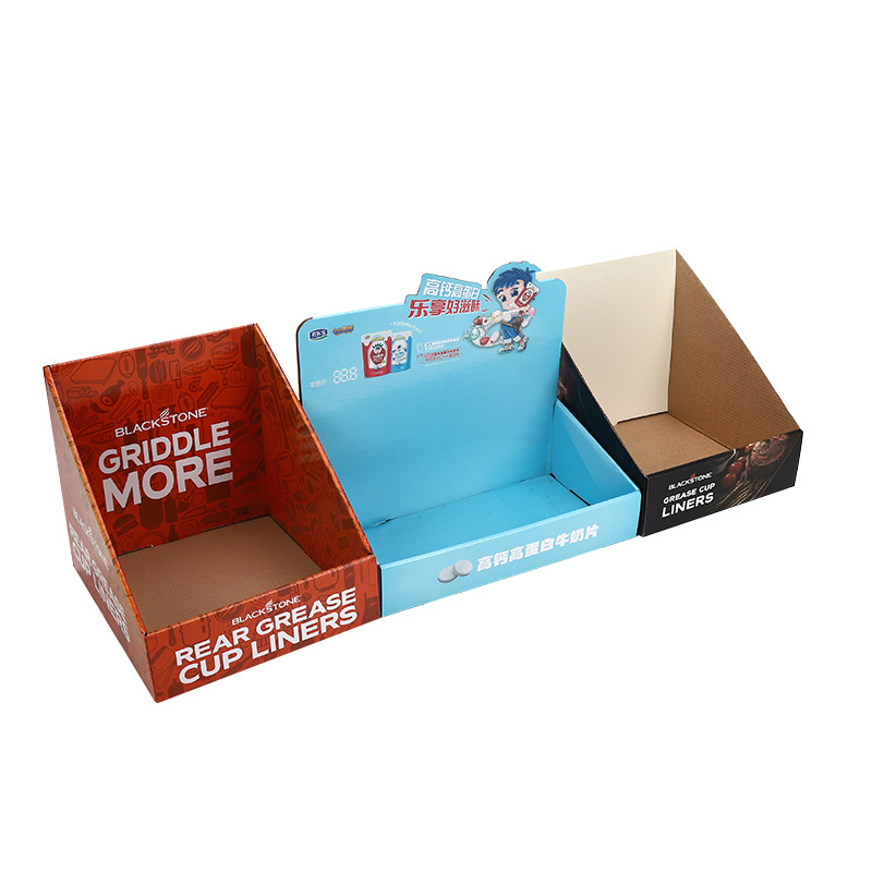Shipping Shop PDQ Popup Folding Blank Boxes Custom Tray Storage Cardboard Chelf Custom Counter Retail Gift PDQ Display Boxes