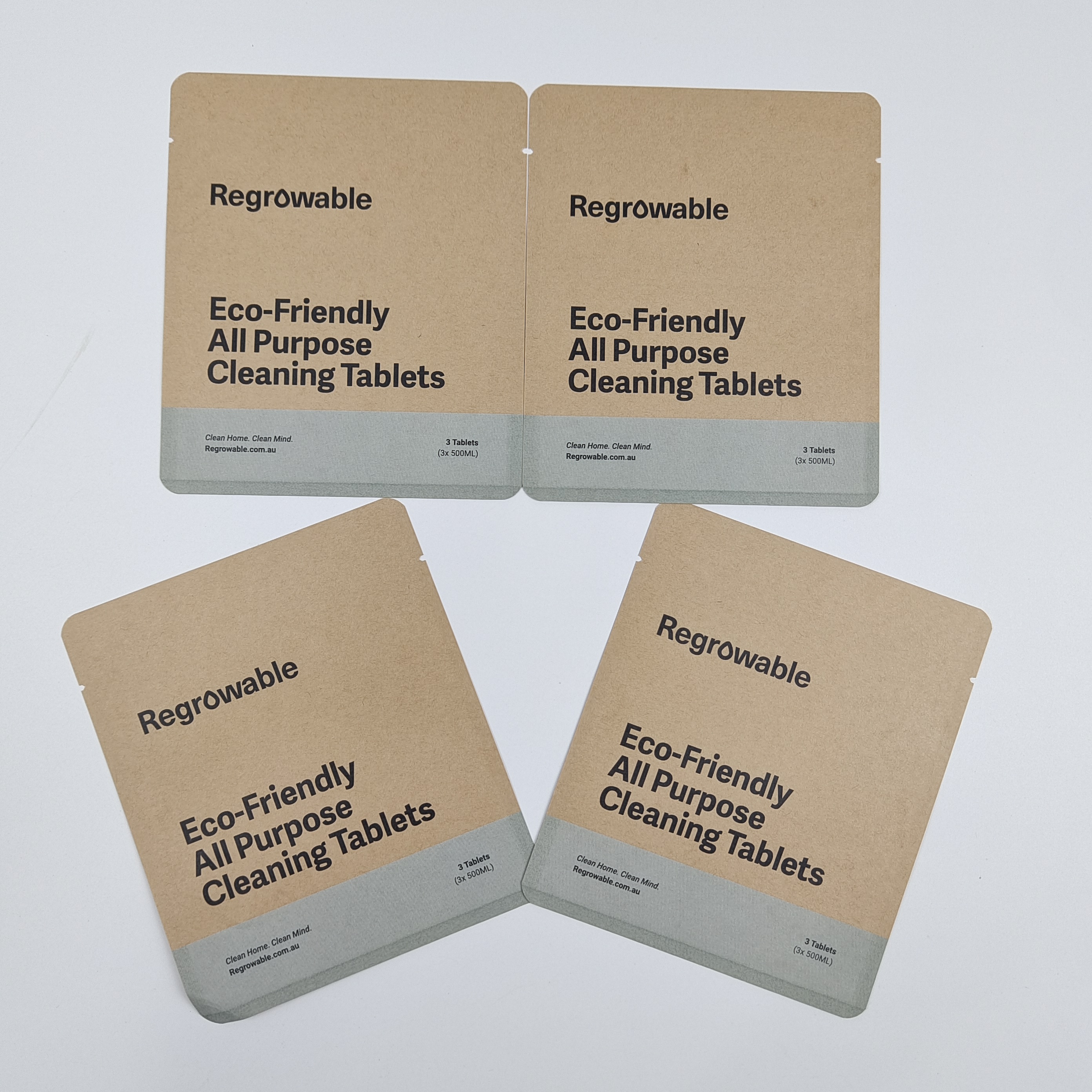 Low MOQ 200pcs Eco Friendly Compostable Food Packaging for Food Nut Flour Tea Rice Powder Cookies Biodegradable Kraft Paper Bag