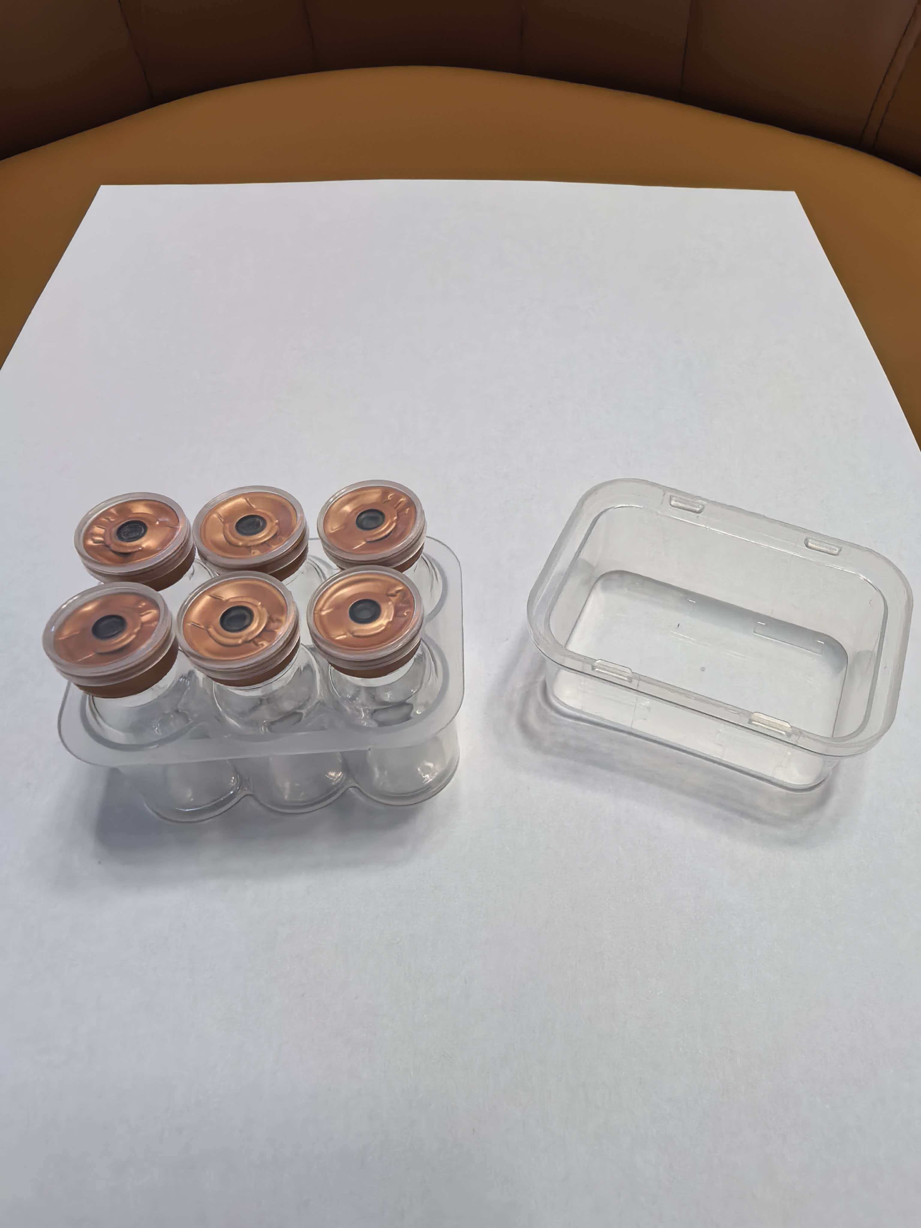Wholesale 3ml 6-Piece Sterile PP Rectangle Vial Box Packaging Embossing Recyclable Recycled Materials for Cosmetic Peptide