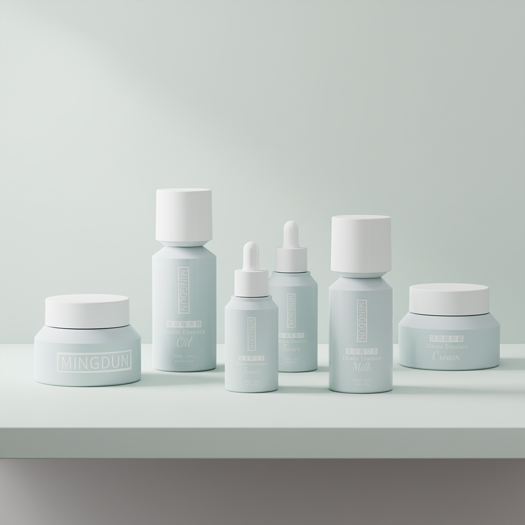 2026 Mingdun OEM/ODM Luxury Skincare Packaging Set Custom Hotel Toiletries Bottle Set