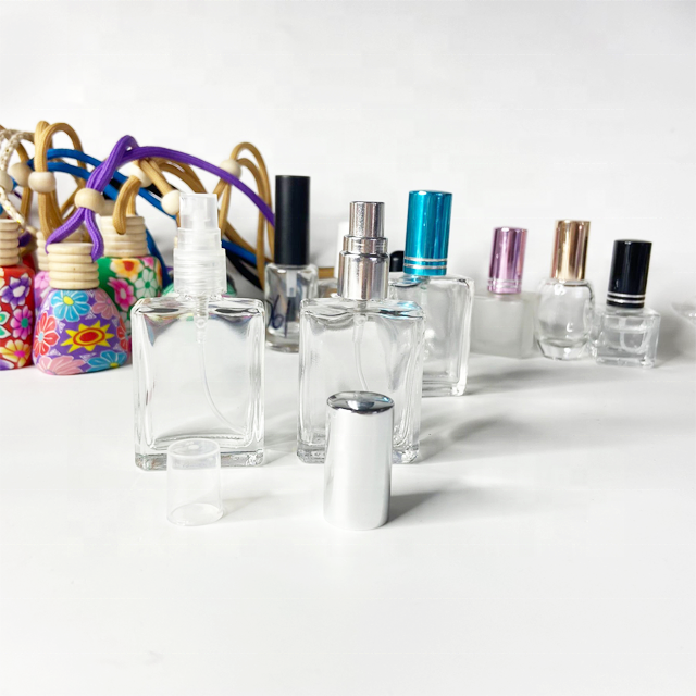 10ml 15ml Mini Travel Transparent Empty Refillable Glass Mist Pump Sprayer Perfume Bottle