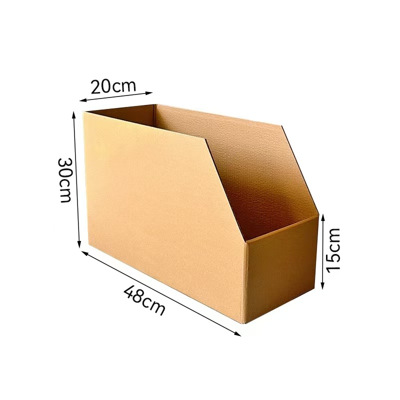 Custom Open-Top Cardboard Corrugated Display Boxes for Stacking Books Parts Bin Bins Floor Display Made of Durable Paper