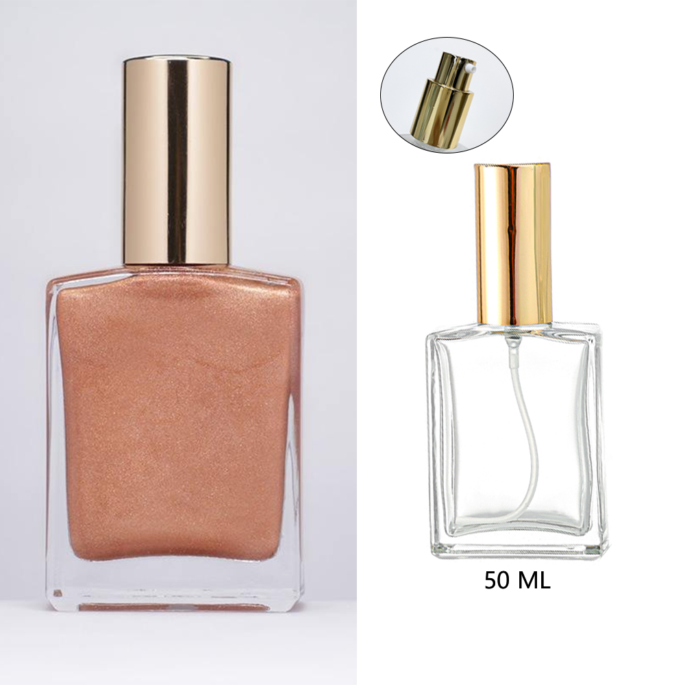 MLM Square 30ml 50ml Luxury Glass Dropper Bottles with Engraving Custom Logo Natural Organic Face Cream Empty Packaging Low MOQ