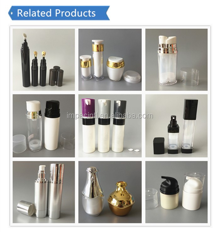 Skin care luxury airless 120 ml cream packaging with vacuum pump dispenser frosted blue container