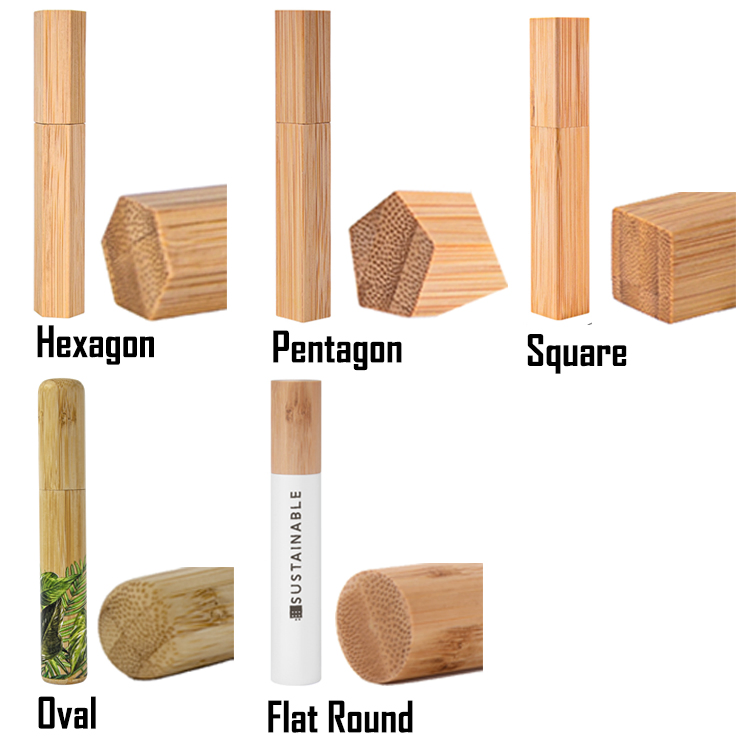 Square Series Bamboo Original Private Label Empty Cosmetic Packaging Mascara Packaging