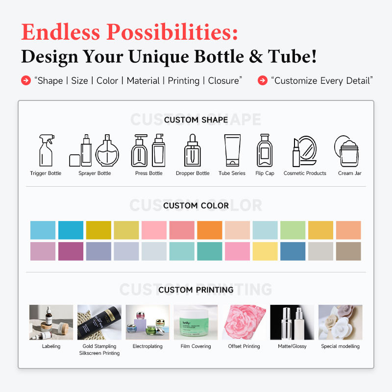 Refillable Skincare Packaging Airless Cosmetic Bottles Luxury Serum Lotion Cream Refillable New Design Airless Pump Bottle