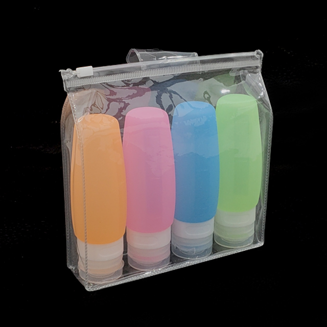 OEM/ODM 100ml New Color Travel Kit Squeeze Silicone Lotion Shampoo Bottle Silicone Travel Bottle with Transparent Scale