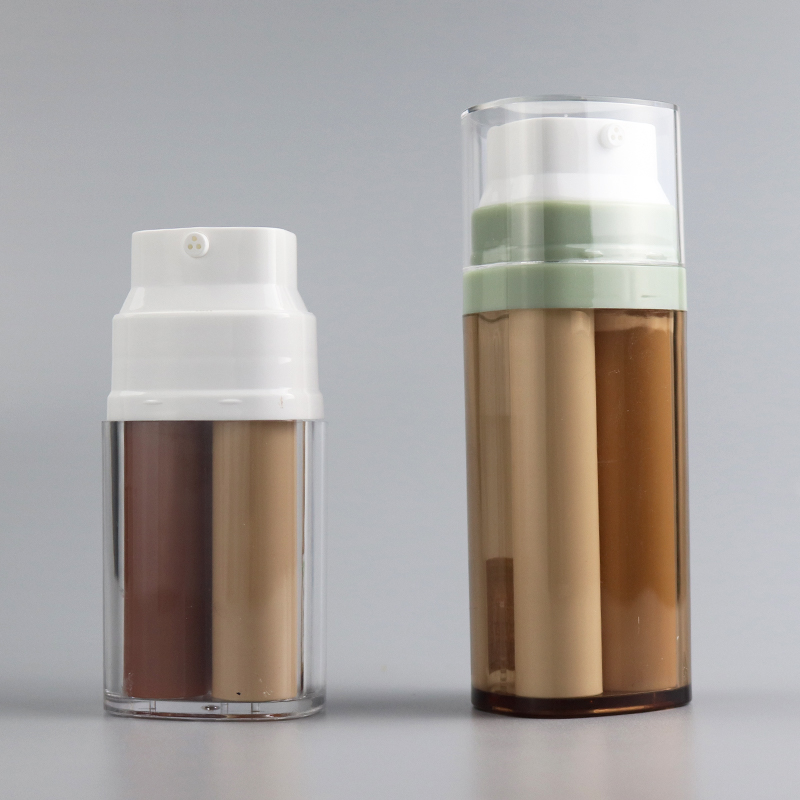 OEM Tri-Chamber Airless Bottle Cosmetic Packaging for Serum Lotion