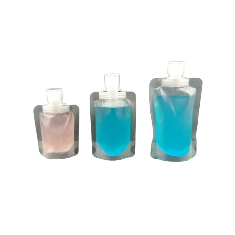 30ml 50ml 100ml Travel Size Disposable Empty Stand Pouch Leakproof Cosmetic Containers Lotion Shampoo Shower Gel Spout Top